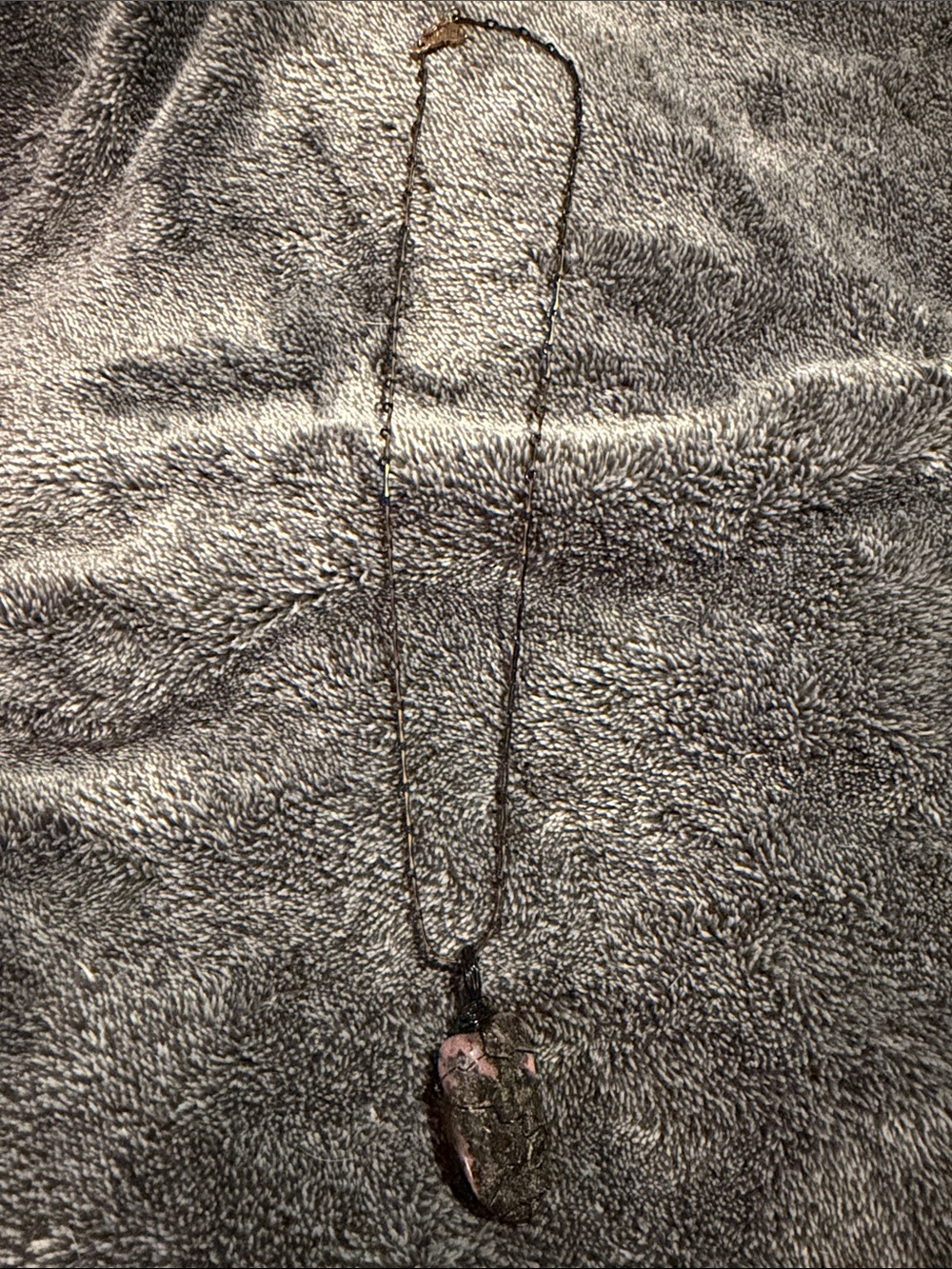 Handcrafted Rhodonite Stone Pendant Necklace - Women Jewelry